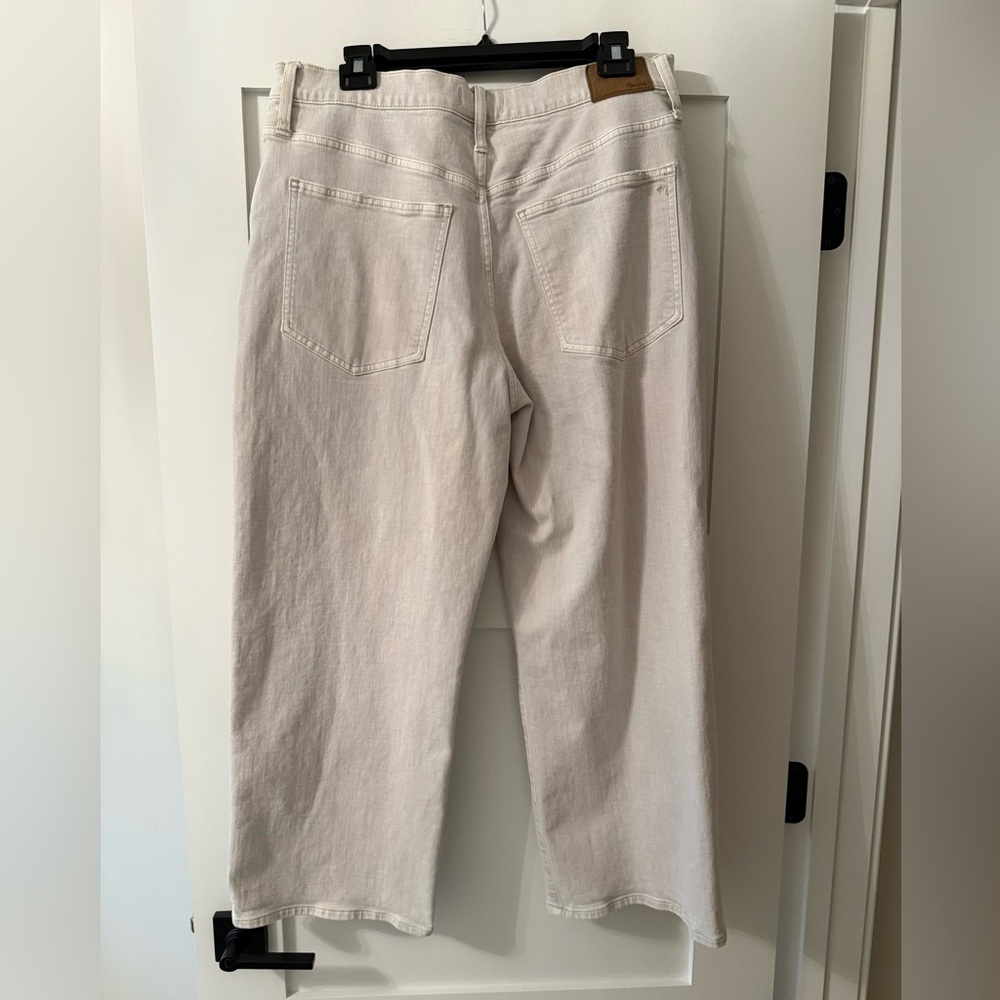 Madewell The Perfect Vintage Wide-Leg Crop Jean - Size 32 (Stone Denim) - Picture 3 of 7